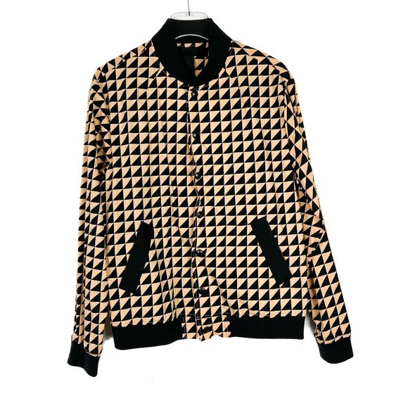 Black Scale Other - Black Scale Lightweight Triangle Geometric Print Jacket Size Medium M EUC D2135